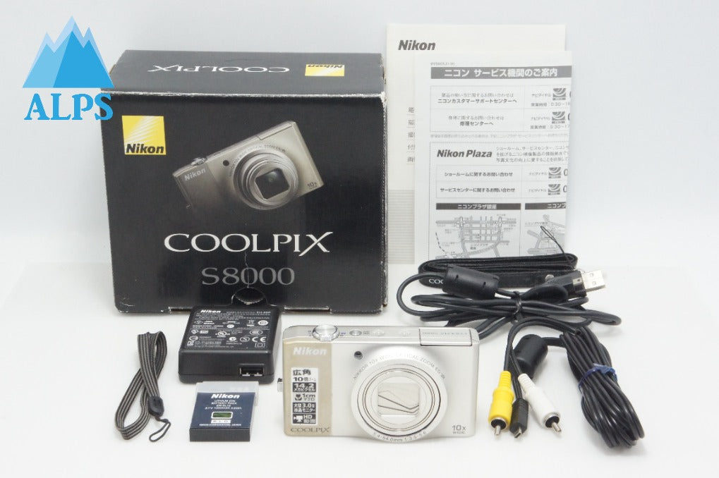 Nikonニコン COOLPIX S8000 シャンパンゴールド コンデジ Nikon COOLPIX S8000 Compact Digital Camera Champagne Gold With