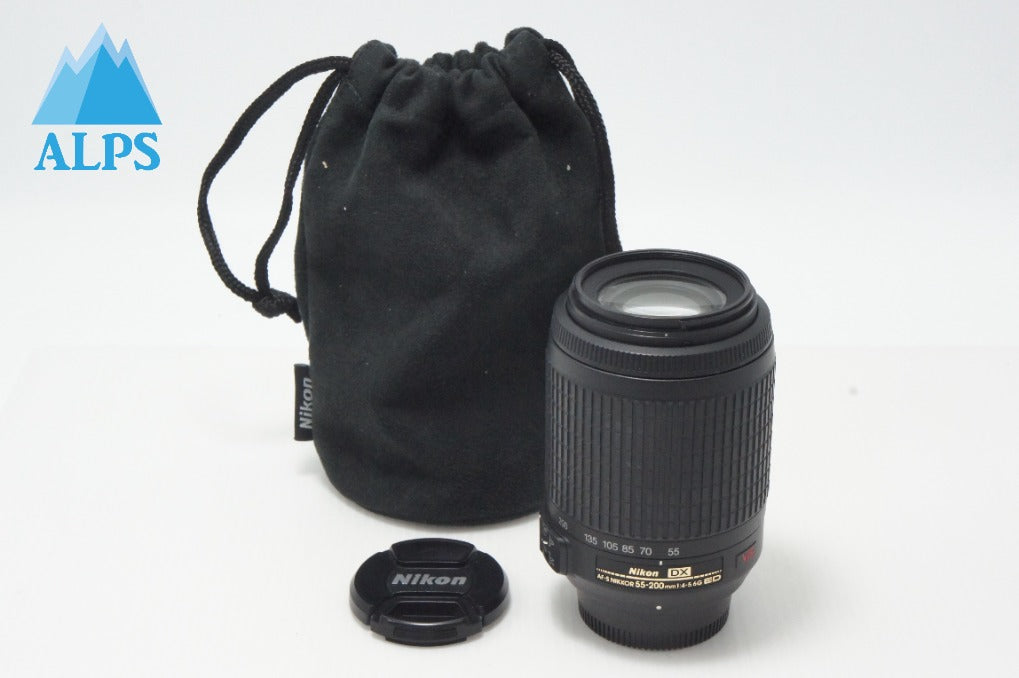 Nikon ズームレンズ55mm-200mm レンズフード・ポーチ付き Nikon ニコン AF-S DX NIKKOR 55-200mm F4-5.6G ED VR APS-C ズーム