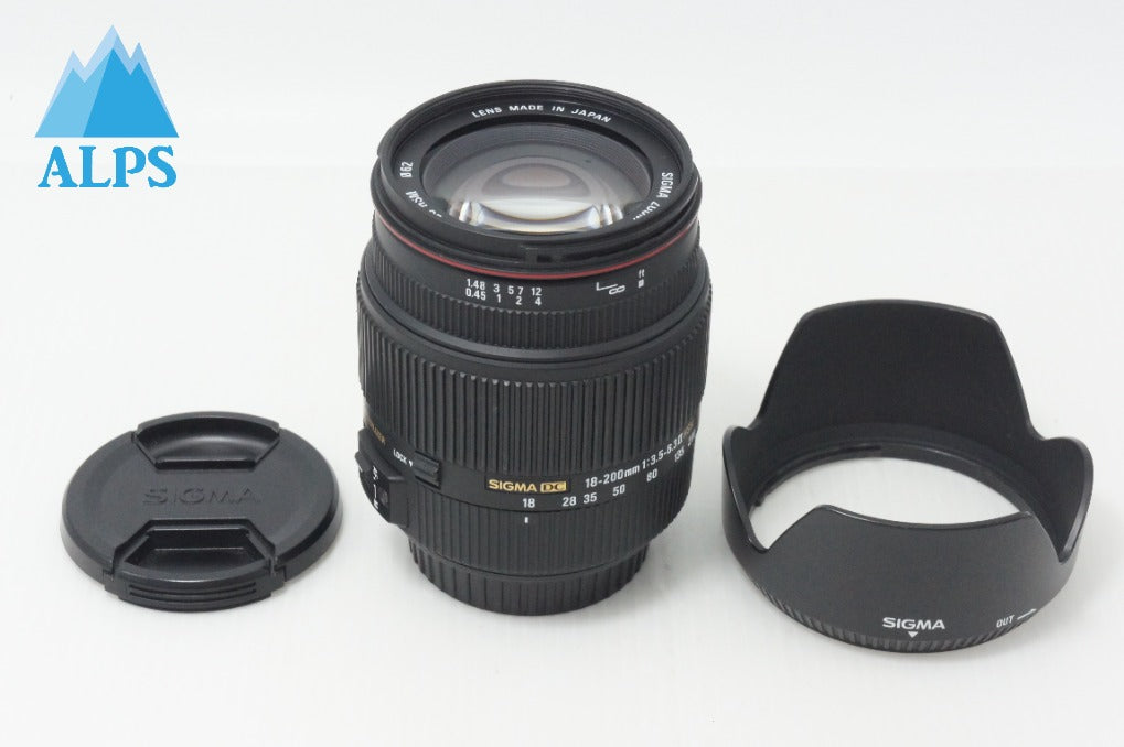 SIGMA 18-200mm Canon EFマウント 高倍率ズーム フード付 良品 SIGMA シグマ 18-200mm F3.5-6.3 II DC OS HSM Canon キヤノン EF