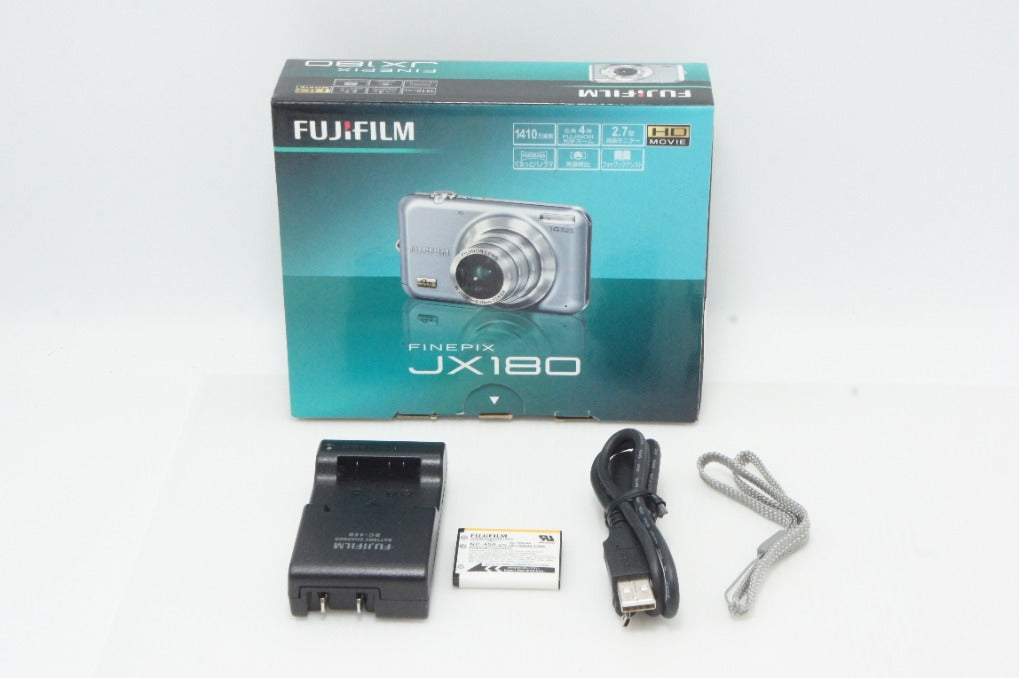 美品 FUJIFILM フジフィルム FinePix JX180 コンパクトデジタルカメラ シルバー 元箱付 260620r