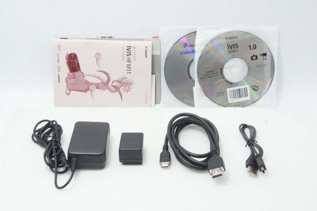 美品 Canon キヤノン iVIS HF M51 デジタルビデオカメラ レッド 260624az