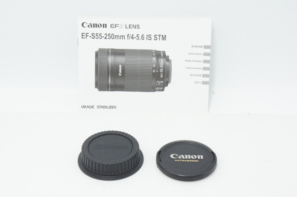 Good condition Canon EF-S 55-250mm F4-5.6 IS STM APS-C Zoom Lens 260619an
