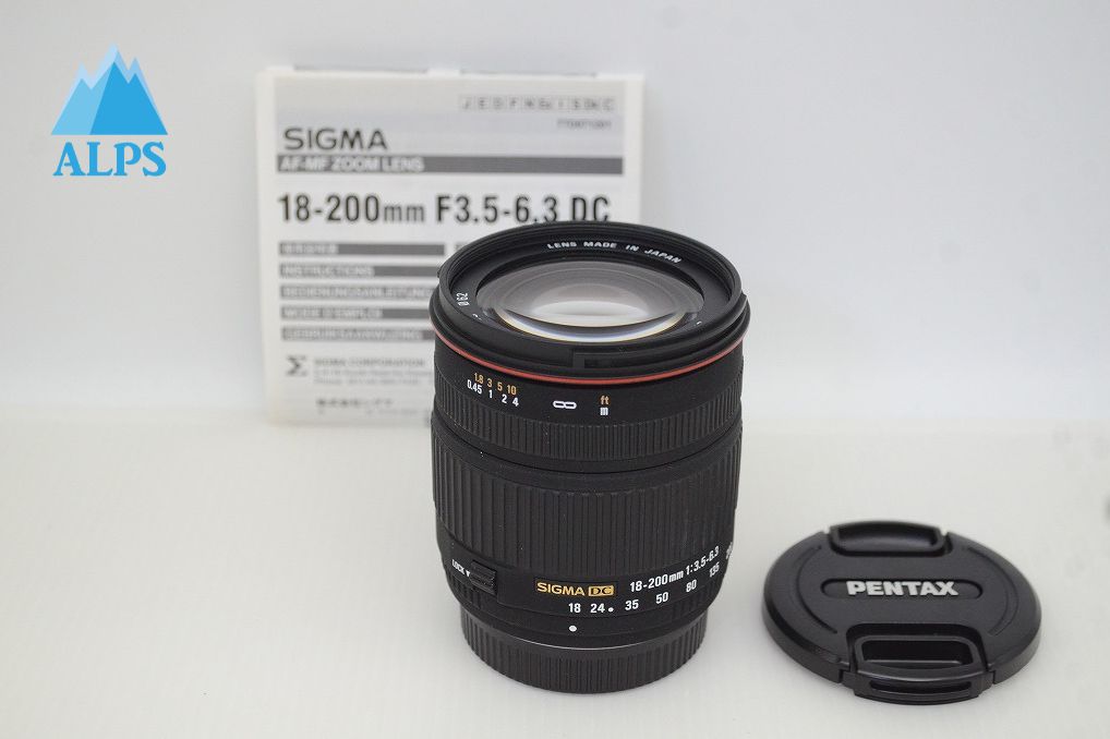 美品 SIGMA シグマ 18-200mm F3.5-6.3 DC PENTAX ペンタックス Kマウント APS-C ズームレンズ 251208q