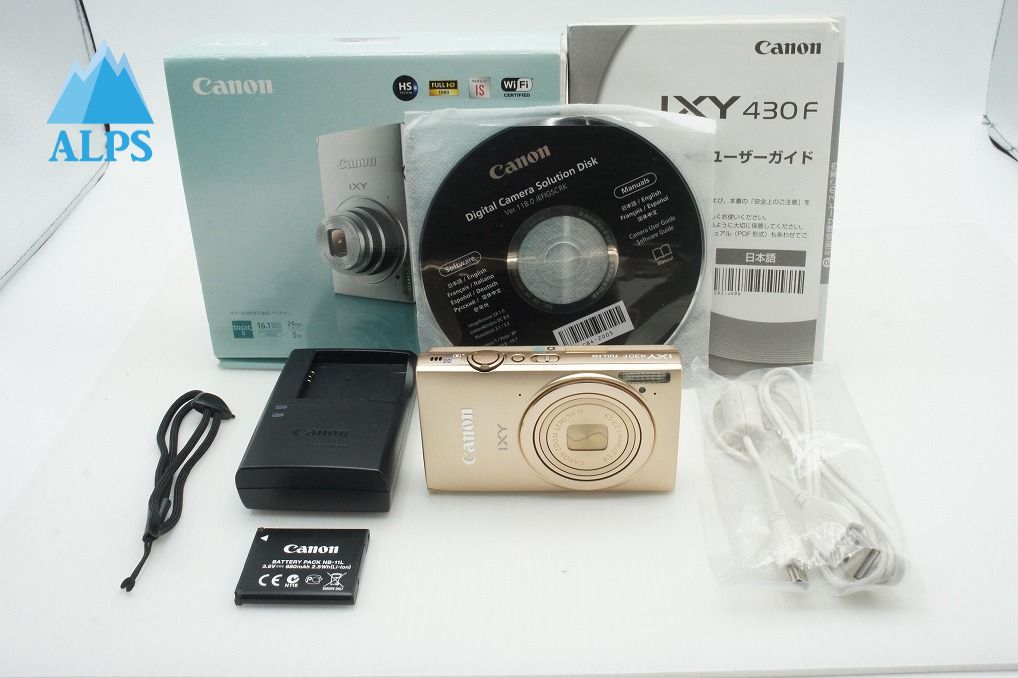 美品 Canon キヤノン IXY 430F ゴールド コンパクトデジタルカメラ 元箱付 251223ab