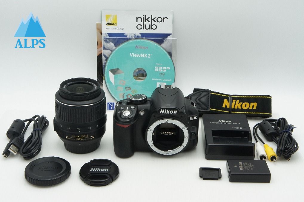 良品 Nikon ニコン D3100 ボディ+ AF-S DX 18-55mm VR レンズキット デジタル一眼レフカメラ 260221e