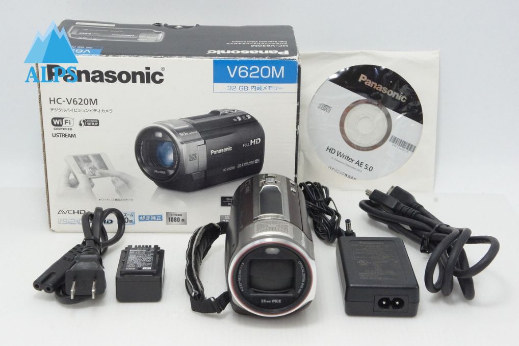 Excellent Condition Panasonic HC-V620M Digital Video Camera Brown