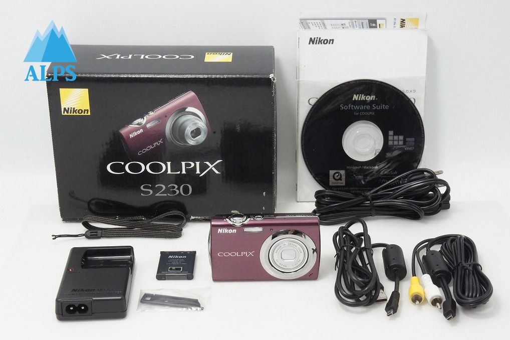 美品 Nikon ニコン COOLPIX S230 コンパクトデジタルカメラ パープル