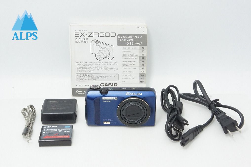 良品 CASIO カシオ HIGH SPEED EXILIM EX-ZR200 コンパクトデジタル