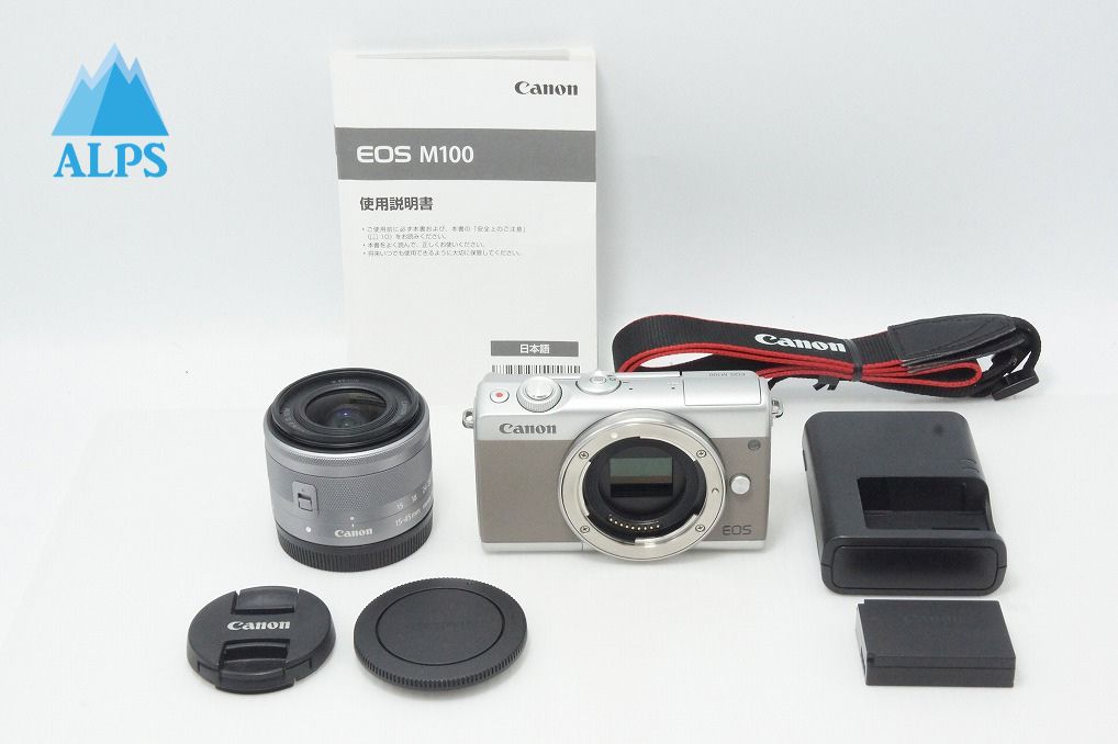 良品 Canon キヤノン EOS M100 ボディ + EF-M 15-45mm IS STM レンズ