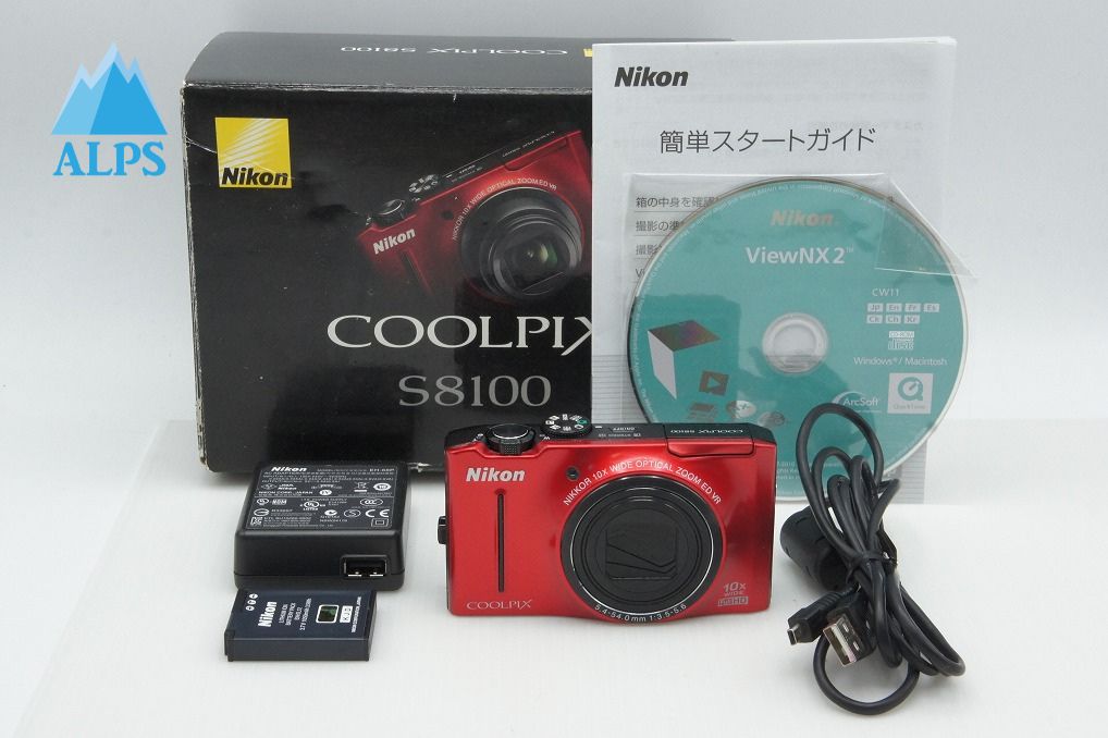 Nikon ニコン COOLPIX S8100 コンパクトデジタルカメラ レッド 元箱付