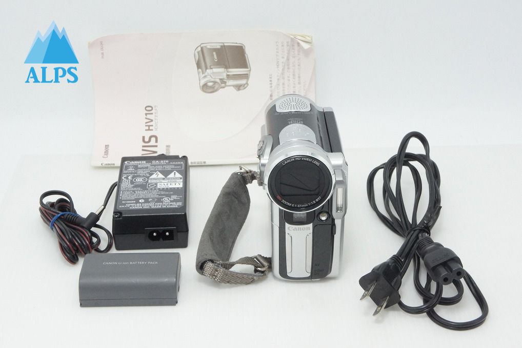 良品 Canon キヤノン iVIS HV10 デジタルビデオカメラ バーニッシュシルバー 260413u
