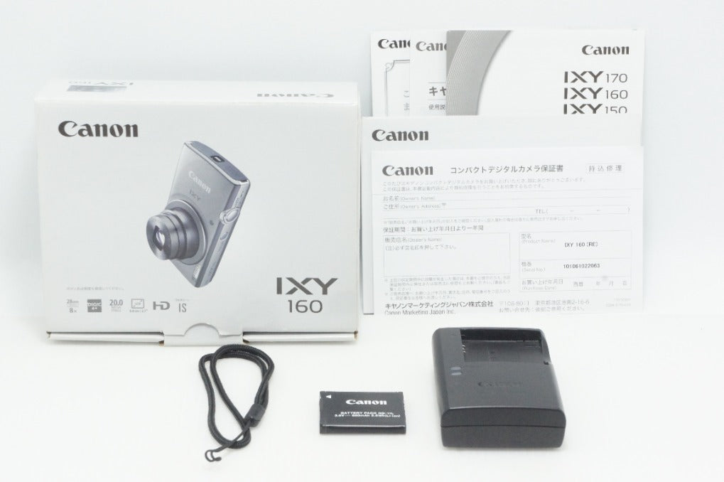 美品 Canon キヤノン IXY 160 コンパクトデジタルカメラ レッド 元箱付 260630ac