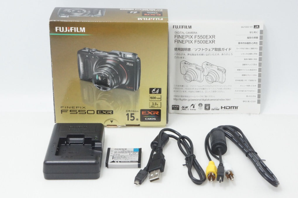 美品 FUJIFILM フジフイルム FinePix F550 EXR コンパクトデジタルカメラ ブラック 元箱付 260702e