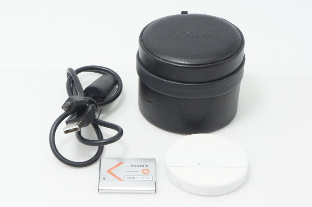 美品 SONY ソニー Cyber-shot DSC-QX10 レンズスタイルカメラ ホワイト ケース付 260703ae