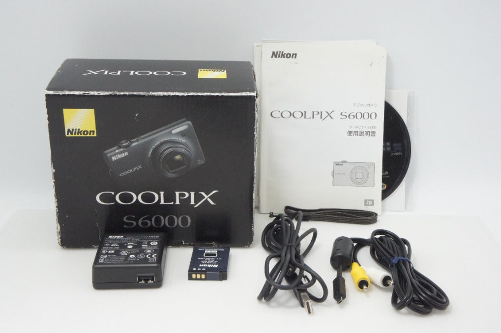 Nikon ニコン COOLPIX S6000 コンパクトデジタルカメラ ブラック 元箱付 260714ac