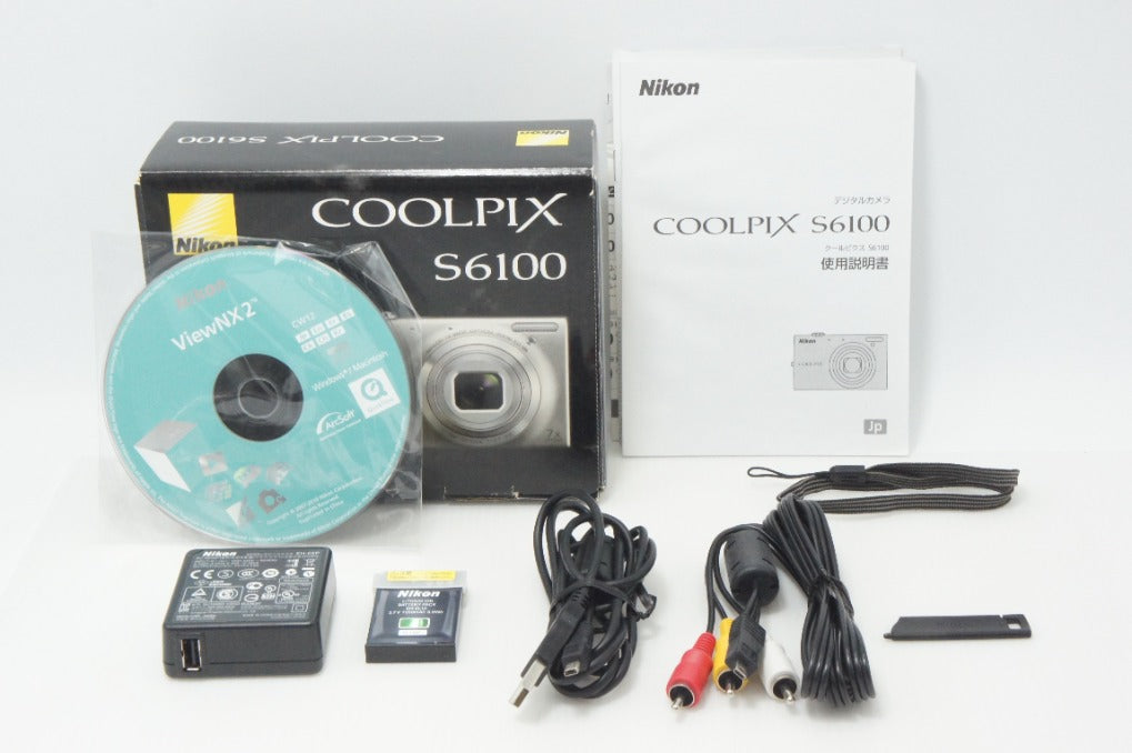 美品 Nikon ニコン COOLPIX S6100 コンパクトデジタルカメラ シャンパンシルバー 元箱付 260714k