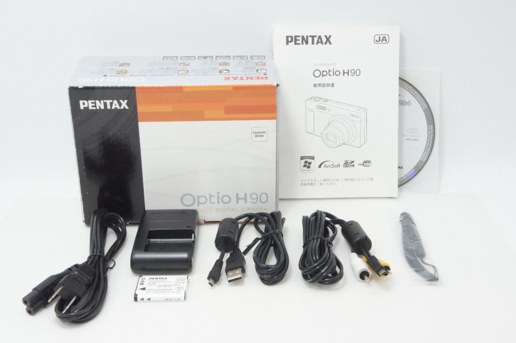 PENTAX ペンタックス Optio H90 コンパクトデジタルカメラ セラミックホワイト 元箱付 260714n
