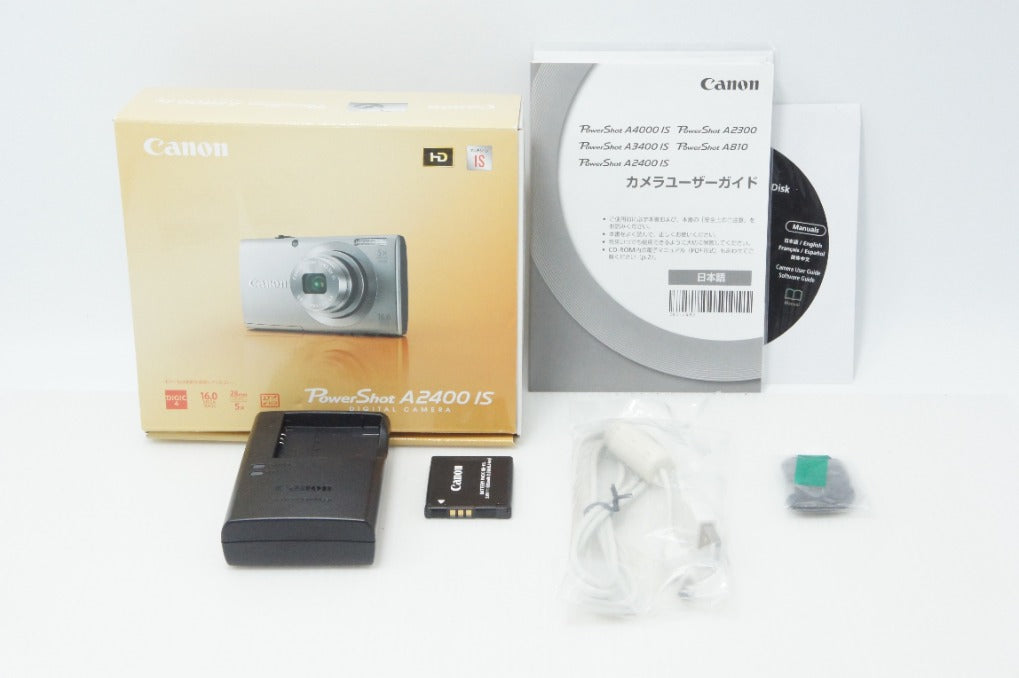Canon キヤノン PowerShot A2400 IS コンパクトデジタルカメラ シルバー 元箱付 260716b