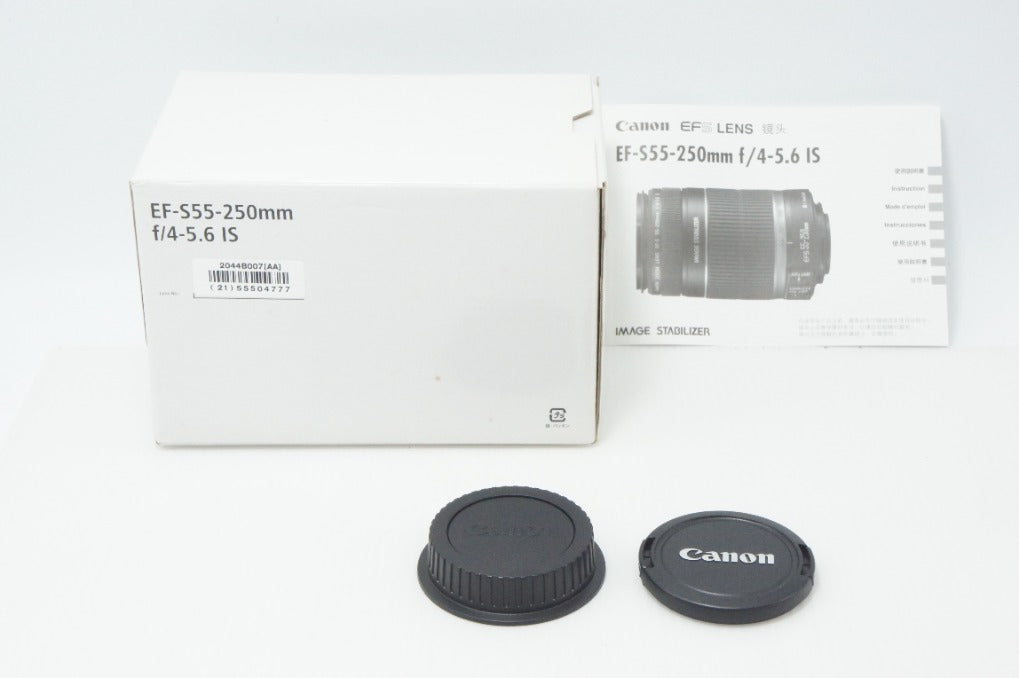 良品 Canon キヤノン EF-S 55-250mm F4-5.6 IS ズームレンズ APS-C 白箱付 260717s
