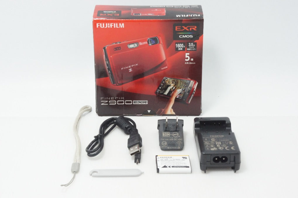 良品 FUJIFILM フジフィルム FinePix Z900EXR コンパクトデジタルカメラ レッド 元箱付 260729s