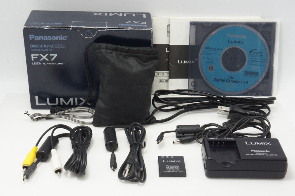 良品 Panasonic パナソニック LUMIX DMC-FX7 コンパクトデジタルカメラ シルキーシルバー 元箱付 260730q