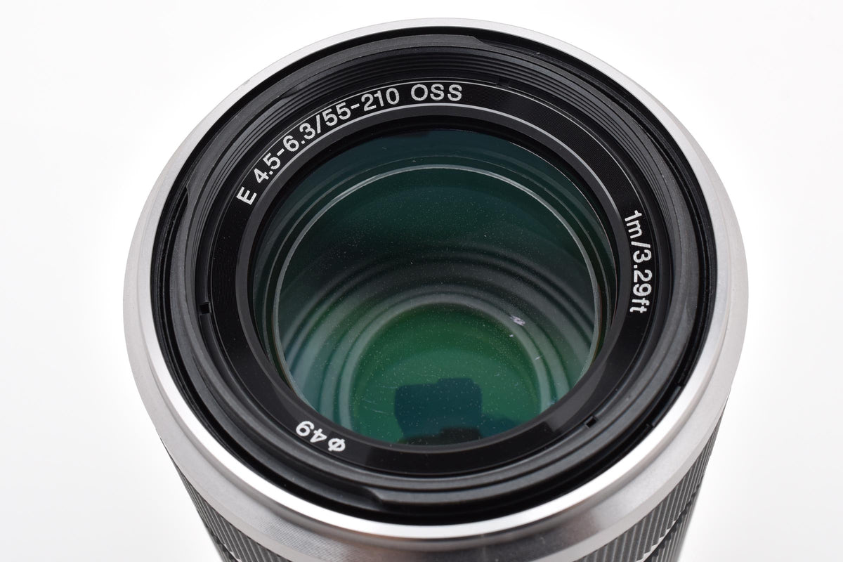 SONY ソニー E 55-210mm F4.5-6.3 OSS SEL55210 AFレンズ シルバー Eマウント APS-C フード付 260921k