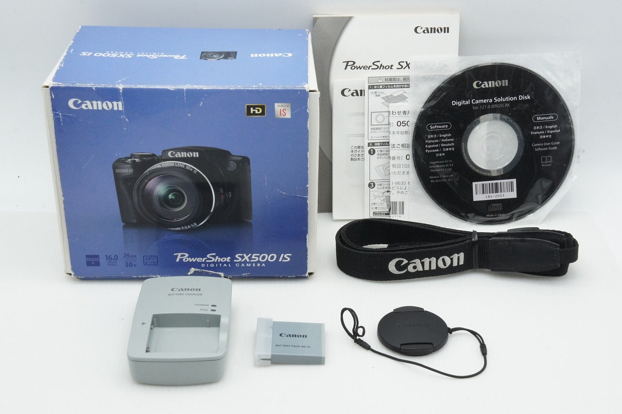 Canon PowerShot SX500 IS Compact Digital Camera with Original Box 260317s