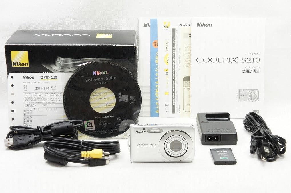 Nikon ニコン COOLPIX S210 コンパクトデジタルカメラ シルバー 元箱付 240606h