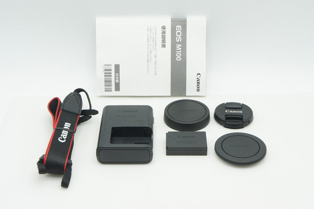 美品 Canon キヤノン EOS M100 ボディ + EF-M 15-45mm IS STM レンズキット ミラーレス一眼カメラ ホワイト 260205ag