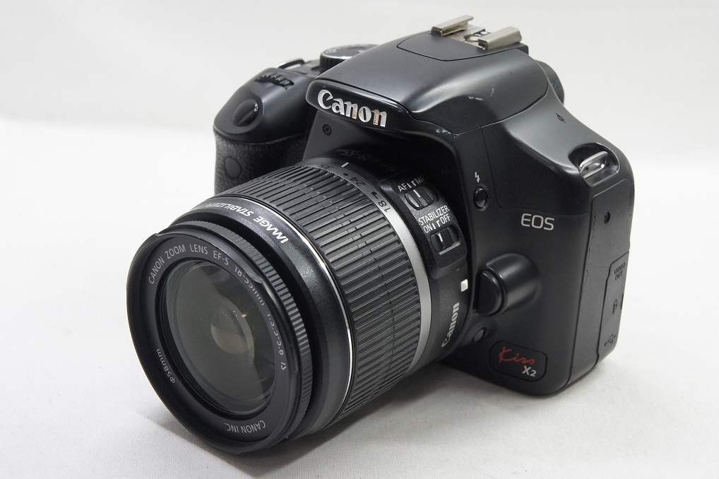 Canon キヤノン EOS Kiss X2 レンズキット (EF-S 18-55mm F3.5-5.6 IS) デジタル一眼レフ 250525g