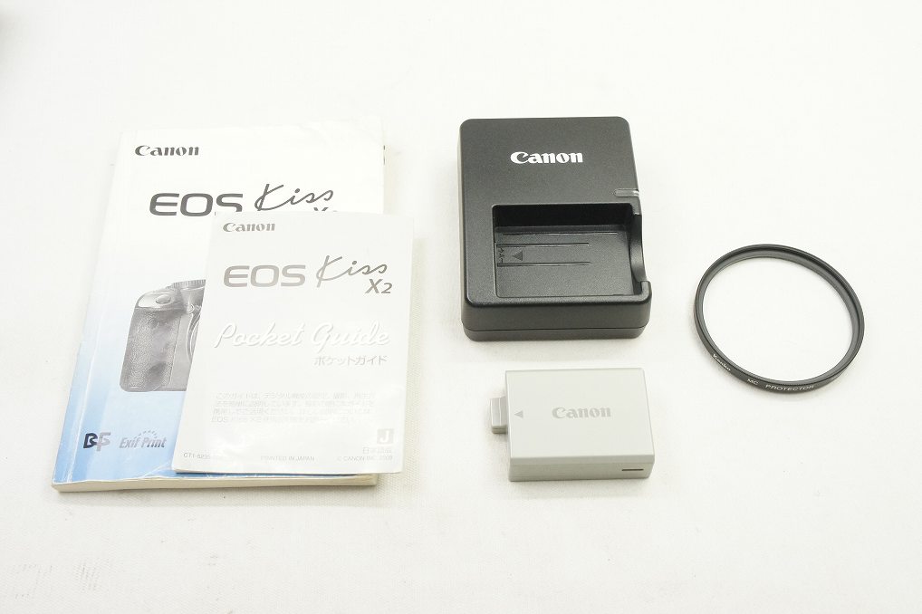 Canon キヤノン EOS Kiss X2 レンズキット (EF-S 18-55mm F3.5-5.6 IS) デジタル一眼レフ 250525g