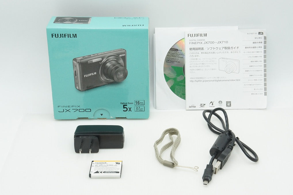 美品 FUJIFILM フジフィルム FinePix JX700 コンパクトデジタルカメラ シャンパンゴールド 元箱付 260205g