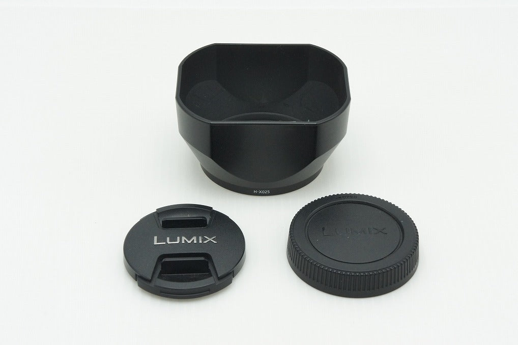 美品 Panasonic LEICA DG SUMMILUX 25mm F1.4 ASPH. H-X025 マイクロフォーサーズ 単焦点レンズ フード付 260209p