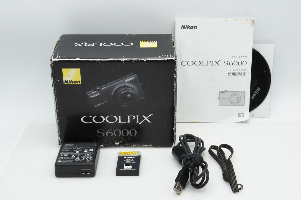 Nikon ニコン COOLPIX S6000 コンパクトデジタルカメラ ノーブルブラック 元箱付 260319ab