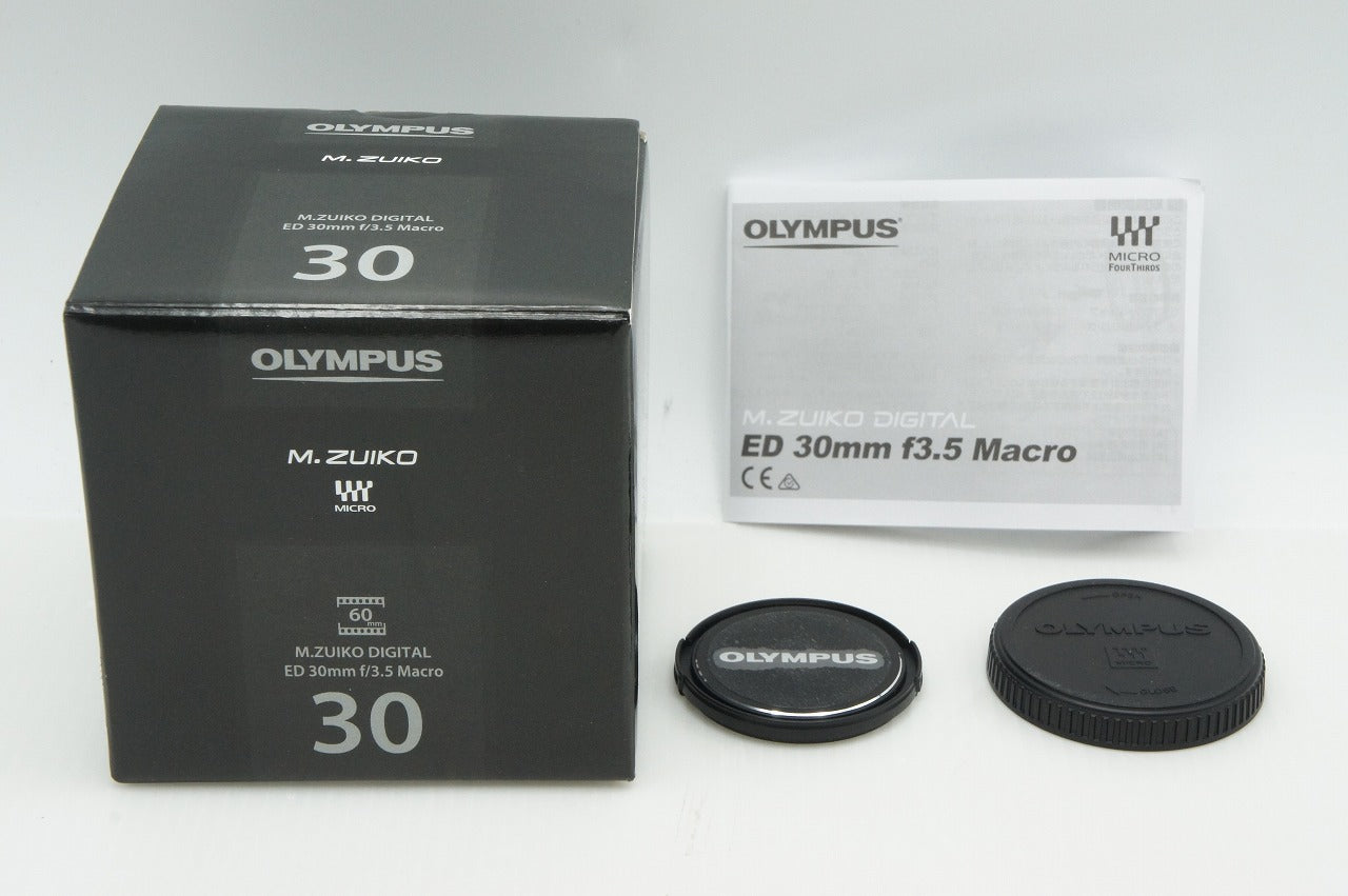 美品 OLYMPUS オリンパス OM SYSTEM M.ZUIKO DIGITAL ED 30mm F3.5 Macro マイクロフォーサーズ 元箱付 260212r