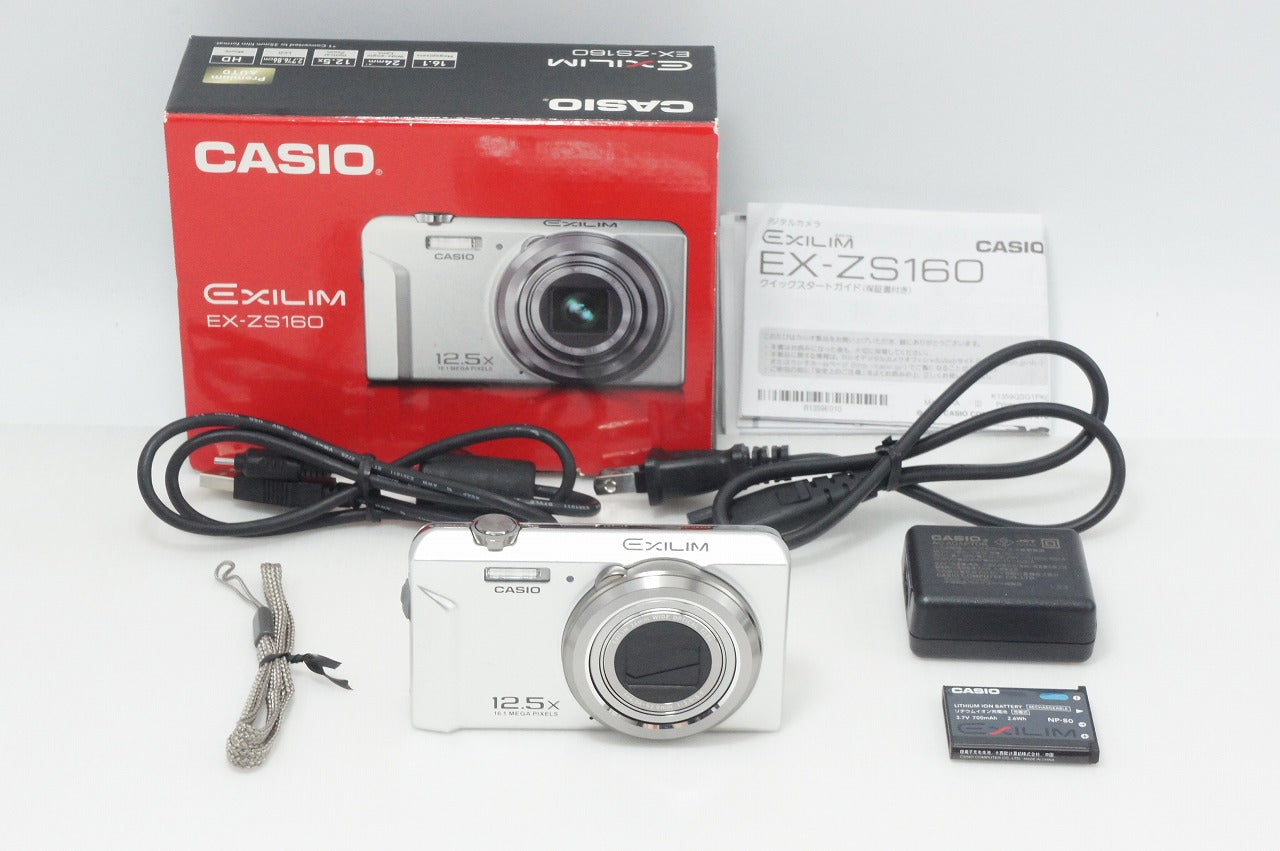 美品　CASIO EXILIM EX-ZS160 デジタルカメラ 動作良好 美品 CASIO カシオ EXILIM EX-ZS160 コンパクトデジタルカメラ