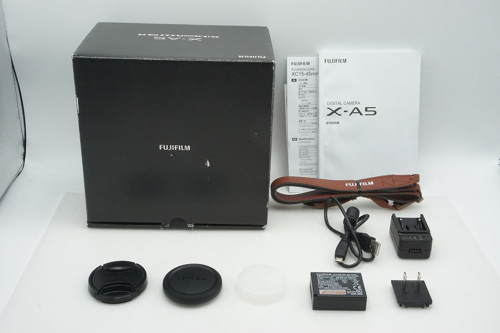 美品 FUJIFILM X-A5 ボディ+ XC 15-45mm F3.5-5.6 OIS PZ レンズキット ミラーレス一眼カメラ ブラウン 元箱付 260217f