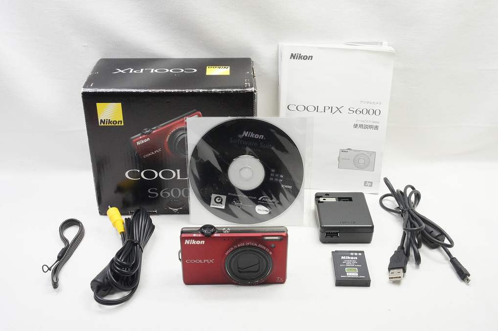 Nikon COOLPIX S600デジカメ ニコン バッテリー付属 ジャンク