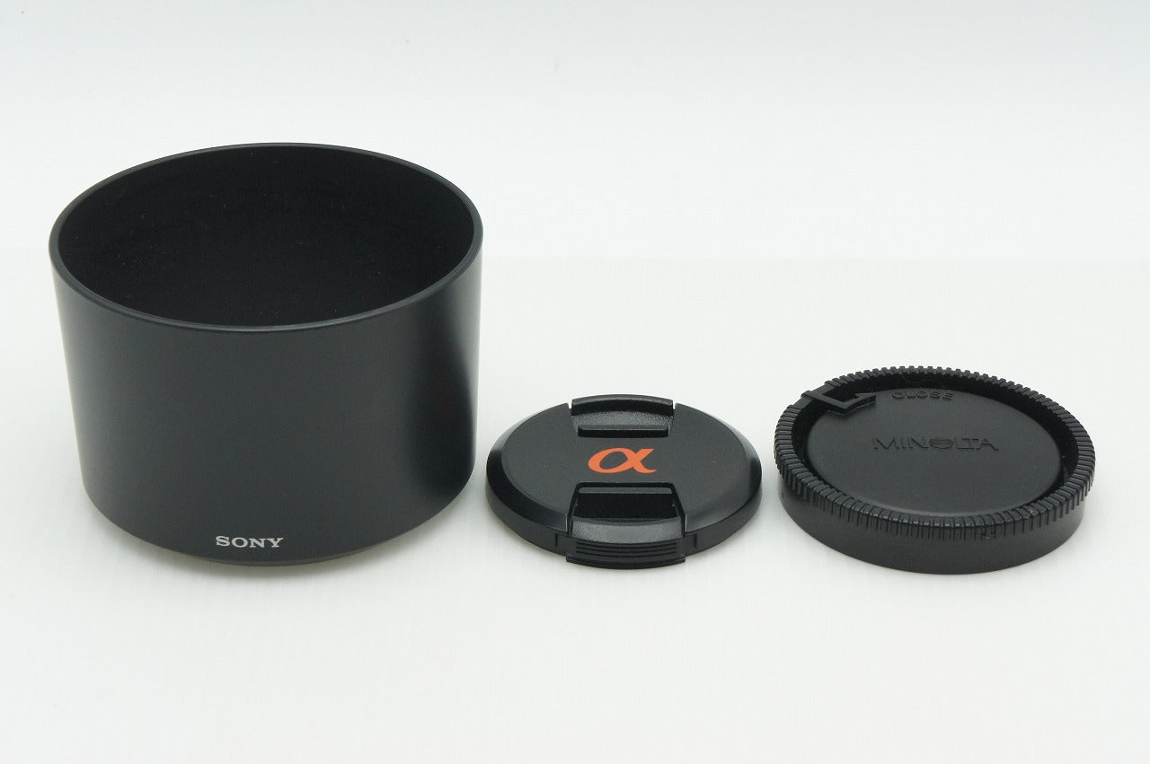 美品 SONY ソニー DT 55-200mm F4-5.6 SAM SAL55200-2 MINOLTA ミノルタ αマウント ズームレンズ フード付 260219r