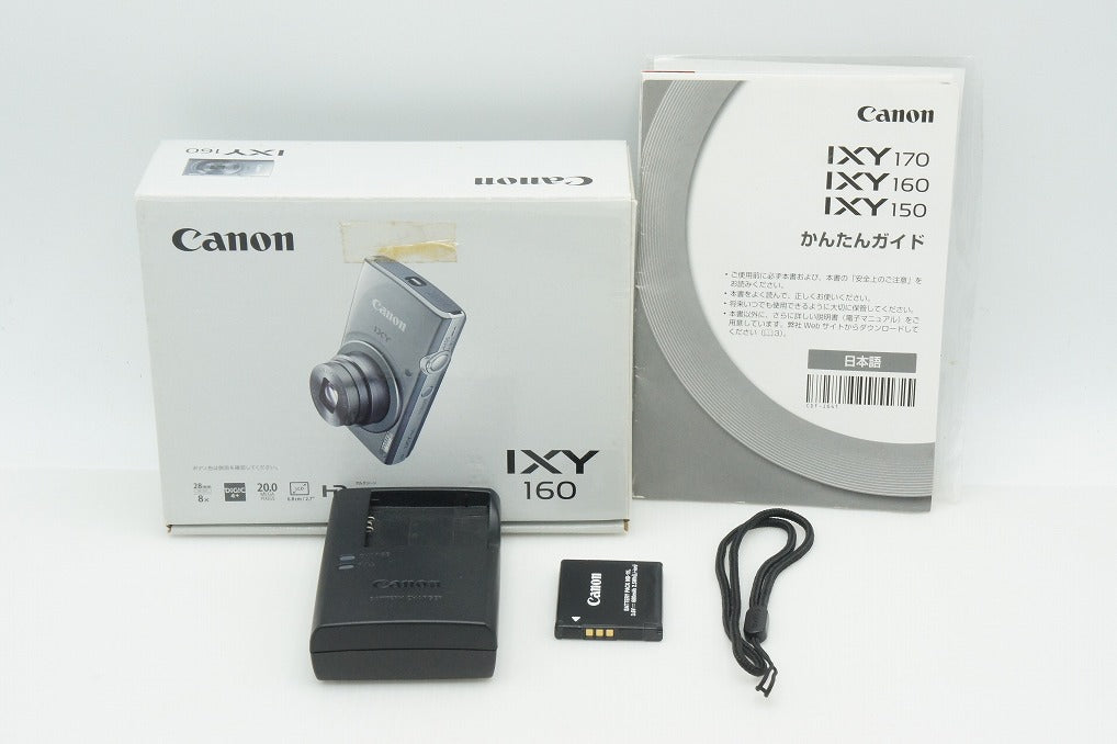 美品 Canon キヤノン IXY 160 コンパクトデジタルカメラ シルバー 元箱付 260221t