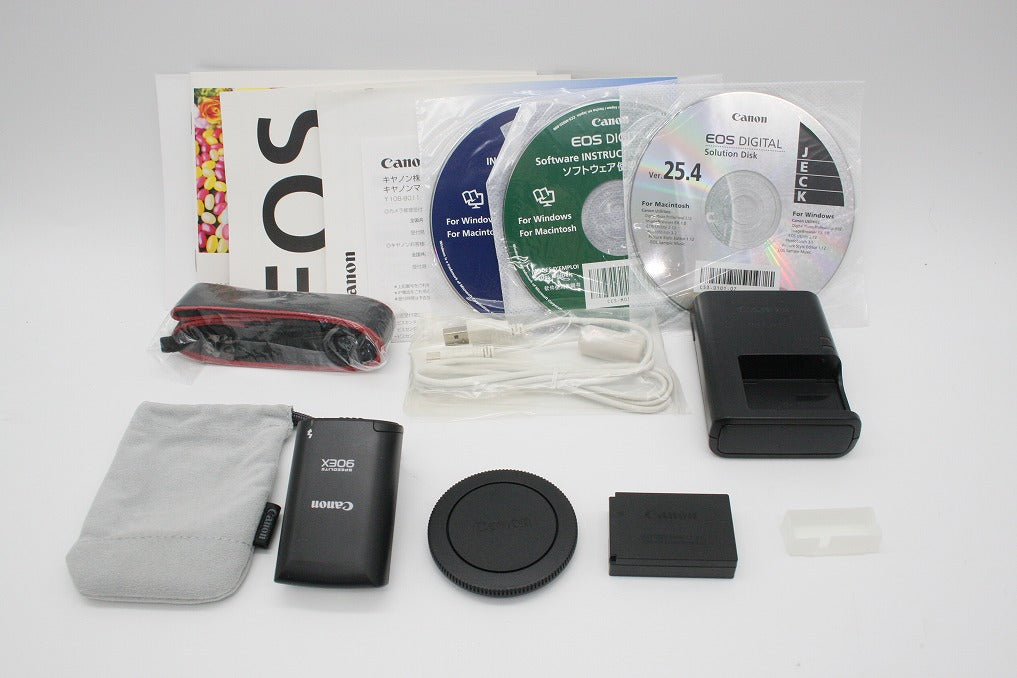 美品 Canon キヤノン EOS M ボディ ミラーレス一眼カメラ ブラック 90EX付 260904c