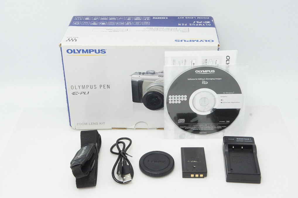 OLYMPUS オリンパス PEN Lite E-PL1 ボディ ミラーレス一眼カメラ ホワイト 元箱付 260401s