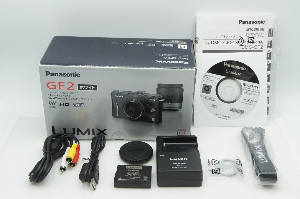 良品 Panasonic パナソニック LUMIX DMC-GF2 ボディ ミラーレス一眼カメラ ホワイト 元箱付 260226h