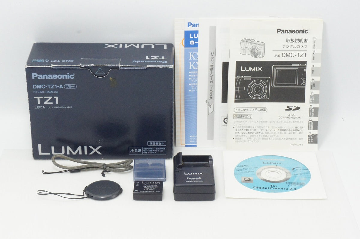 Panasonic パナソニック LUMIX DMC-TZ1 コンパクトデジタルカメラ ブルー 元箱付 260916h