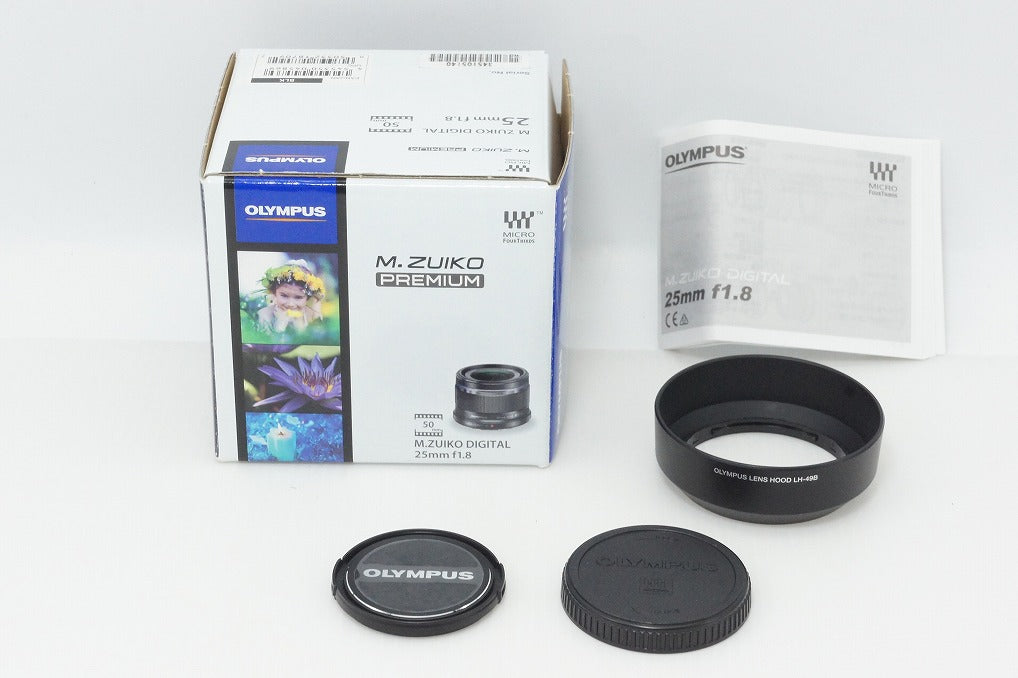 美品 OLYMPUS オリンパス M.ZUIKO DIGITAL 25mm F1.8 マイクロフォーサーズ 単焦点レンズ ブラック 元箱付 260402r