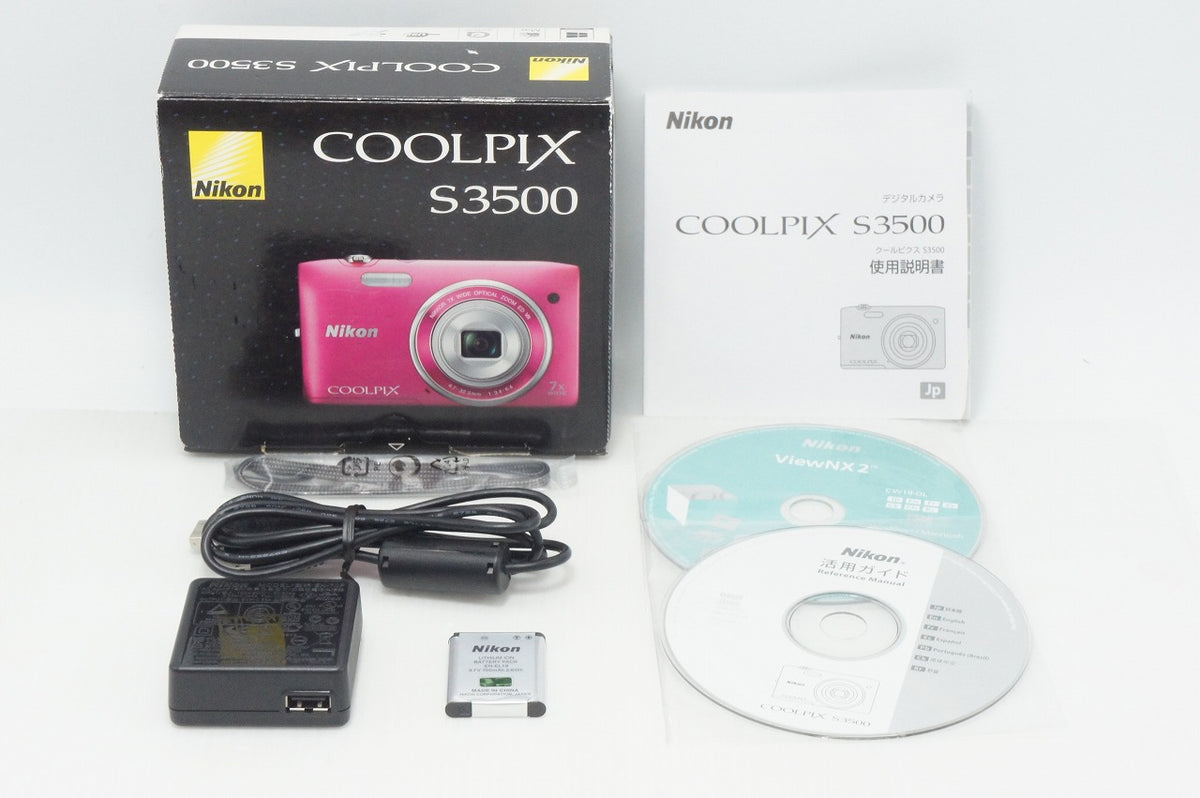 Nikon ニコン COOLPIX S3500 コンパクトデジタルカメラ クリスタルシルバー 元箱付 260918aa