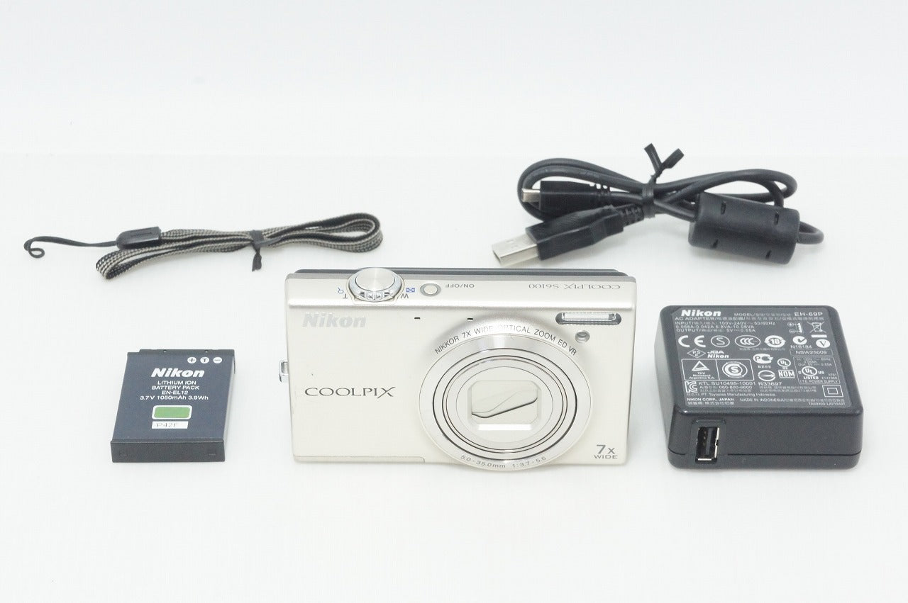 良品 Nikon ニコン COOLPIX S6100 コンパクトデジタルカメラ シルバー