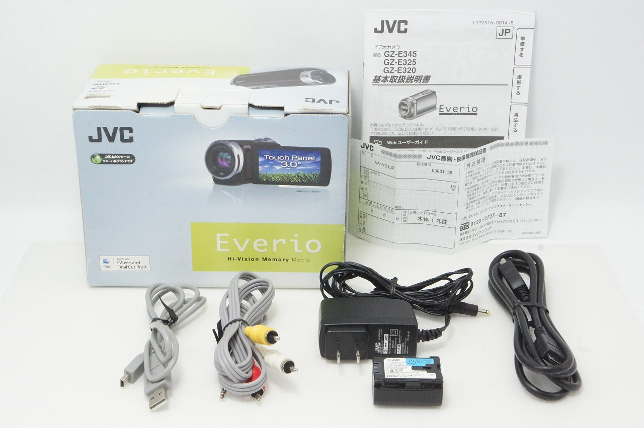 美品 JVC ケンウッド Everio GZ-E345 デジタルビデオカメラ フローラルバイオレット 元箱付 260603ag