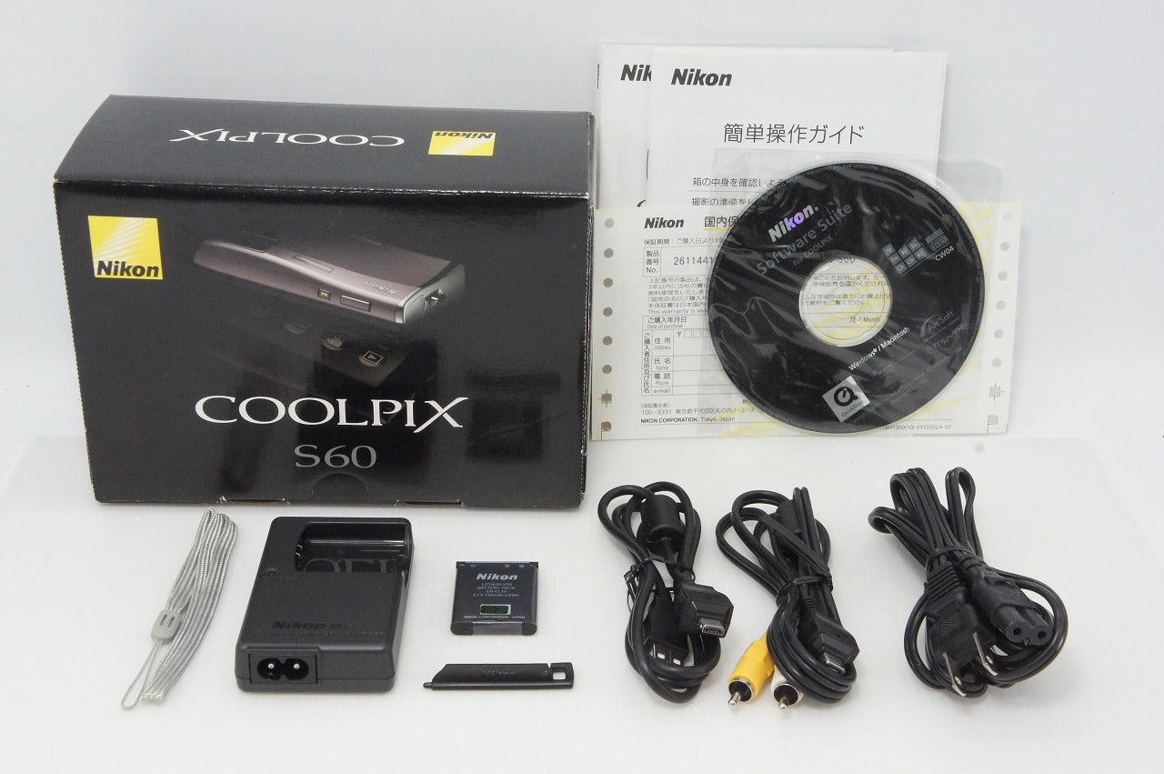 Excellent Condition Nikon COOLPIX S60 Compact Digital Camera Royal Pink With Original Box 260409b