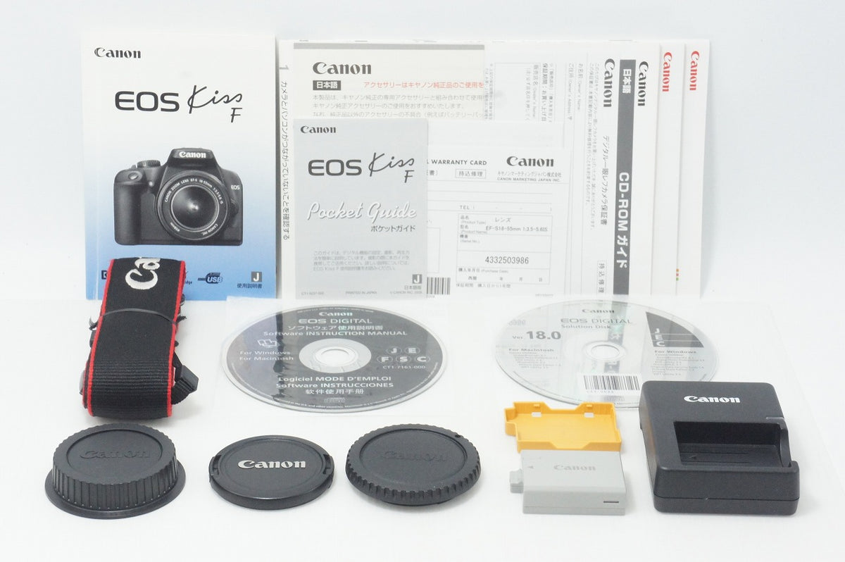 Canon キヤノン EOS Kiss F ボディ + EF-S 18-55mm F3.5-5.6 IS デジタル一眼レフカメラ 261002m